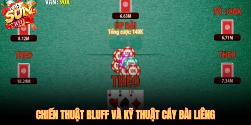 Kỹ thuật cáy và bluff liêng SUNWIN tách biệt người thắng đều