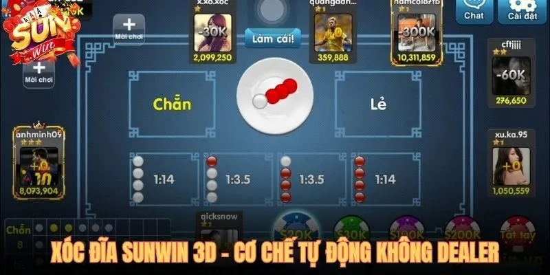 Xóc đĩa SUNWIN 3D engine vật lý số không cần Dealer